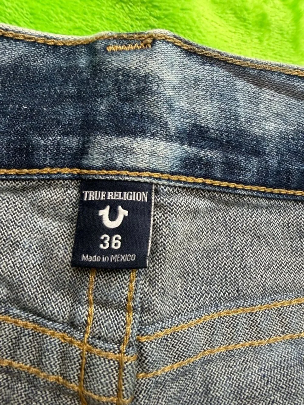 True Religion Geno Relaxed Slim Jeans Cloud Cover Sz 36x30
